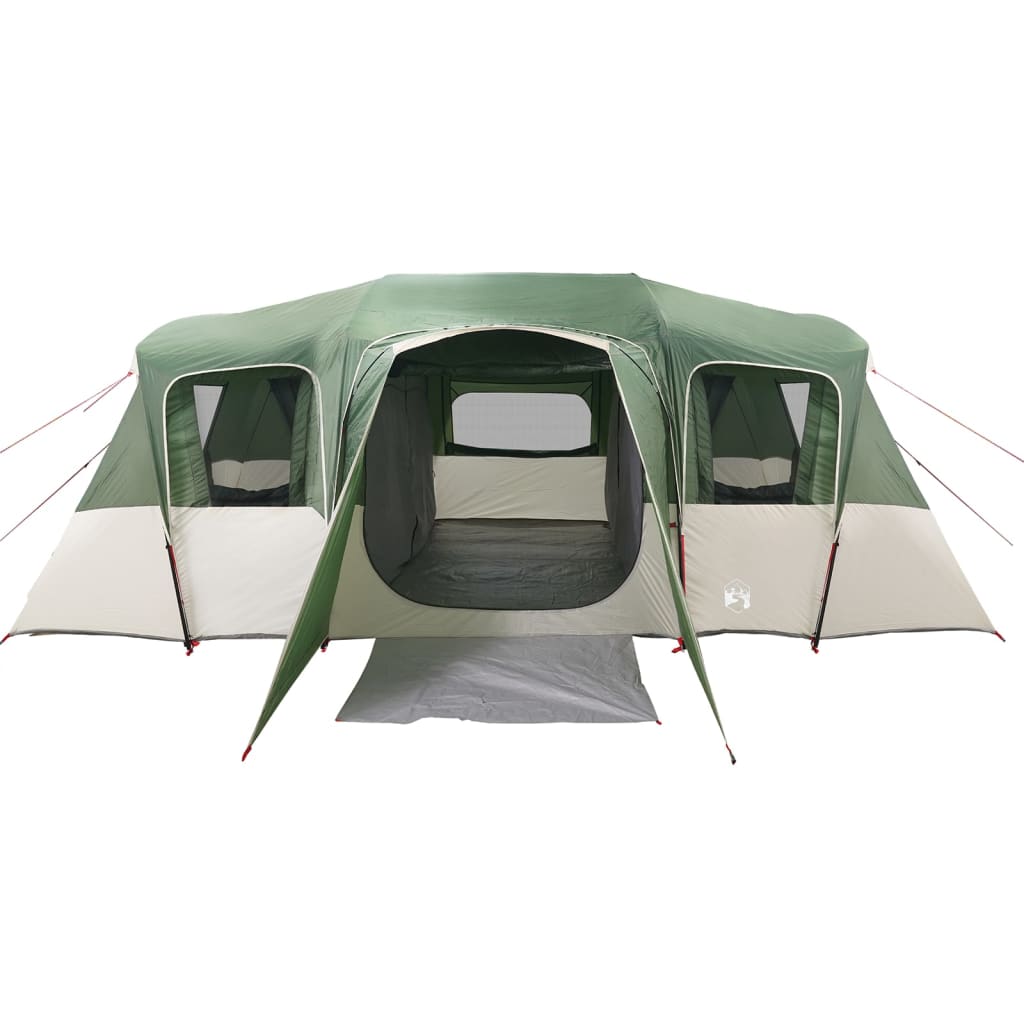 vidaXL Family Tent Tunnel 16-Person Green Waterproof