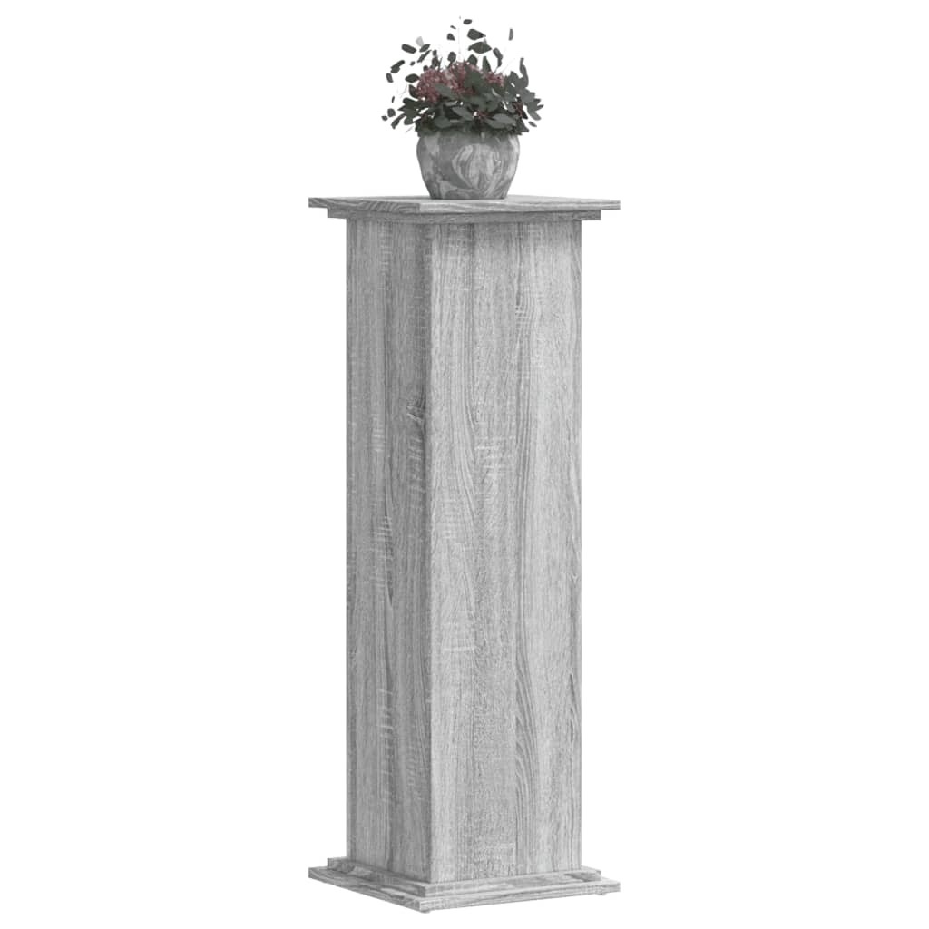 vidaXL Plant Stand Grey Sonoma 33x33x100 cm Engineered Wood