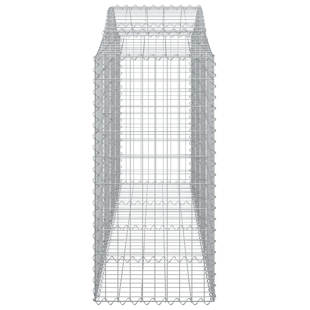 vidaXL Arched Gabion Baskets 2 pcs 200x50x100/120 cm Galvanised Iron