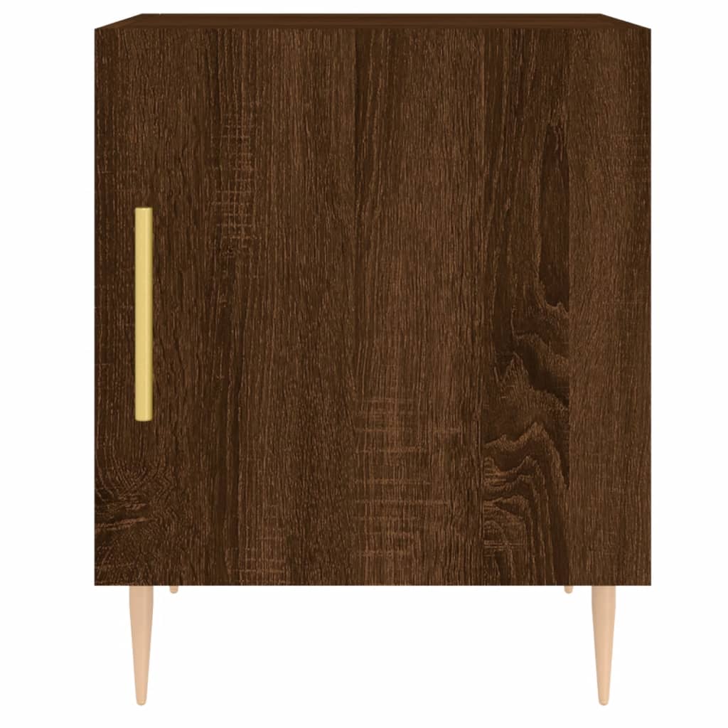 vidaXL Bedside Cabinet Brown Oak 40x40x50 cm Engineered Wood