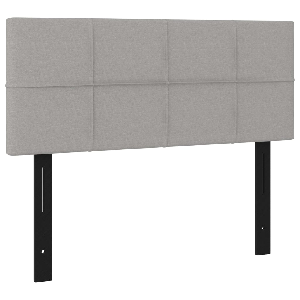 vidaXL Headboard Light Grey 100x5x78/88 cm Fabric