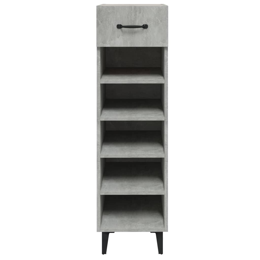 vidaXL Shoe Cabinet Concrete Grey 30x35x105 cm Engineered Wood