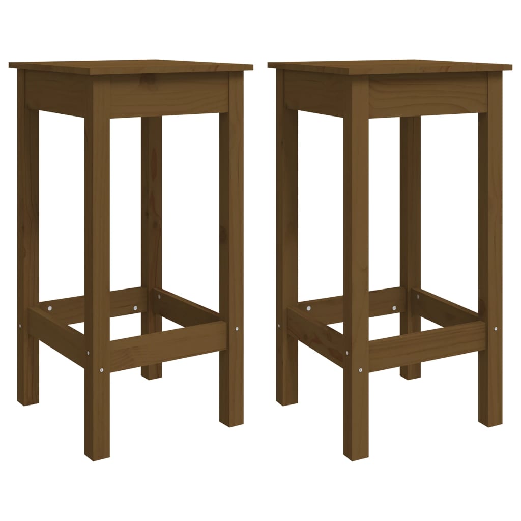 vidaXL 3 Piece Garden Bar Set Honey Brown Solid Wood Pine