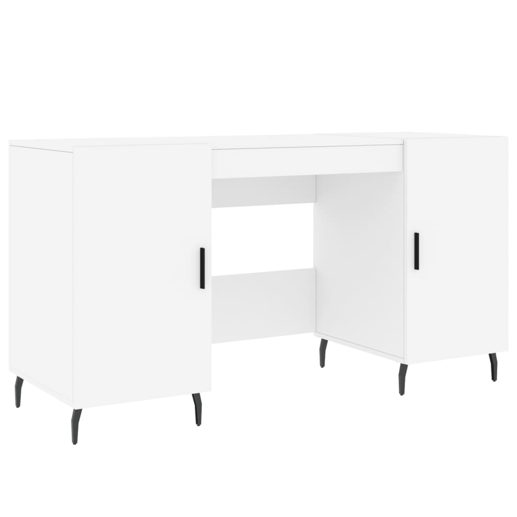 vidaXL Desk White 140x50x75 cm Engineered Wood