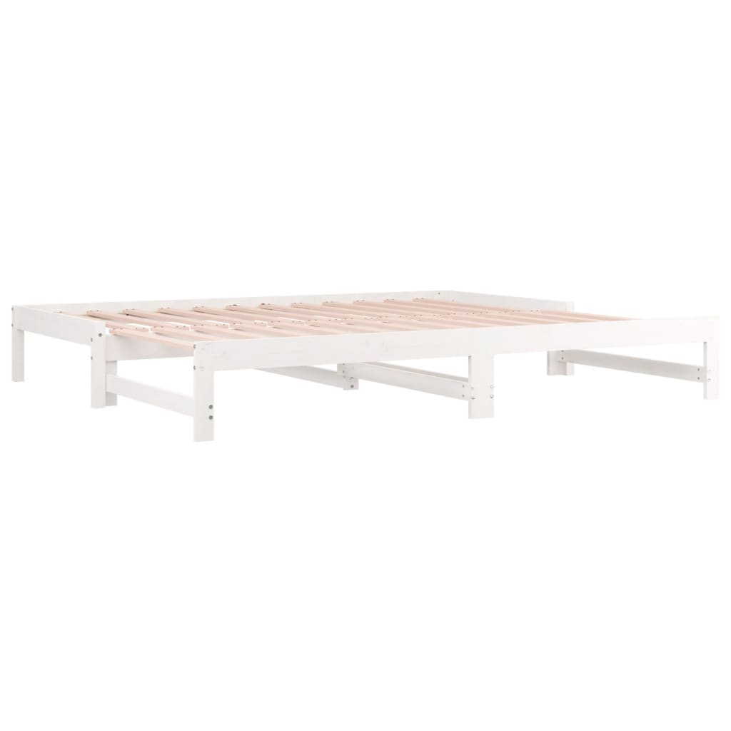 vidaXL Pull-out Day Bed without Mattress White 2x(90x190) cm