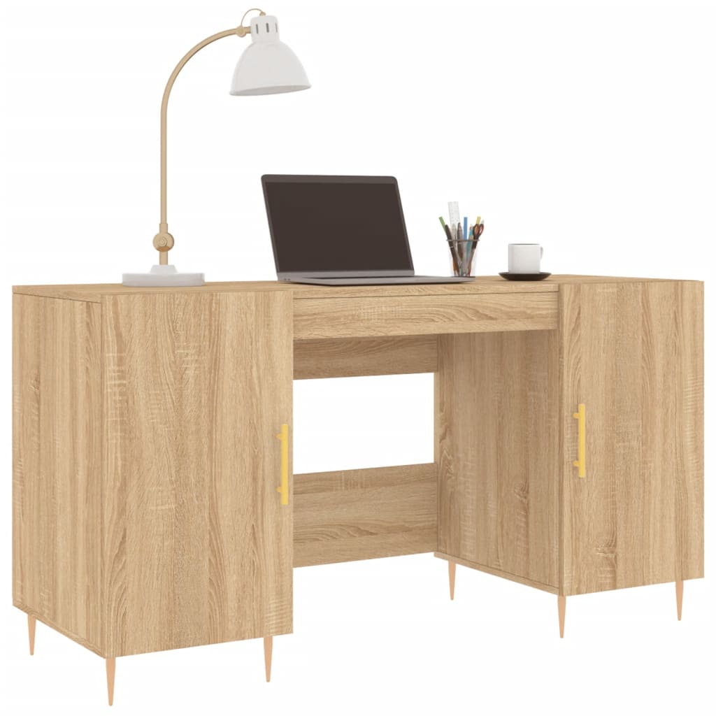 vidaXL Desk Sonoma Oak 140x50x75 cm Engineered Wood