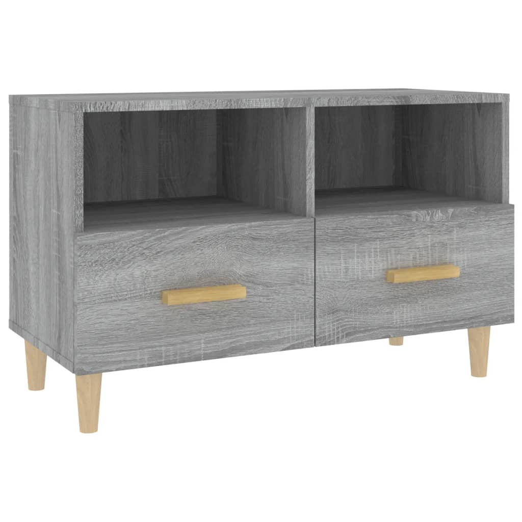 vidaXL TV Cabinet Grey Sonoma 80x36x50 cm Engineered Wood