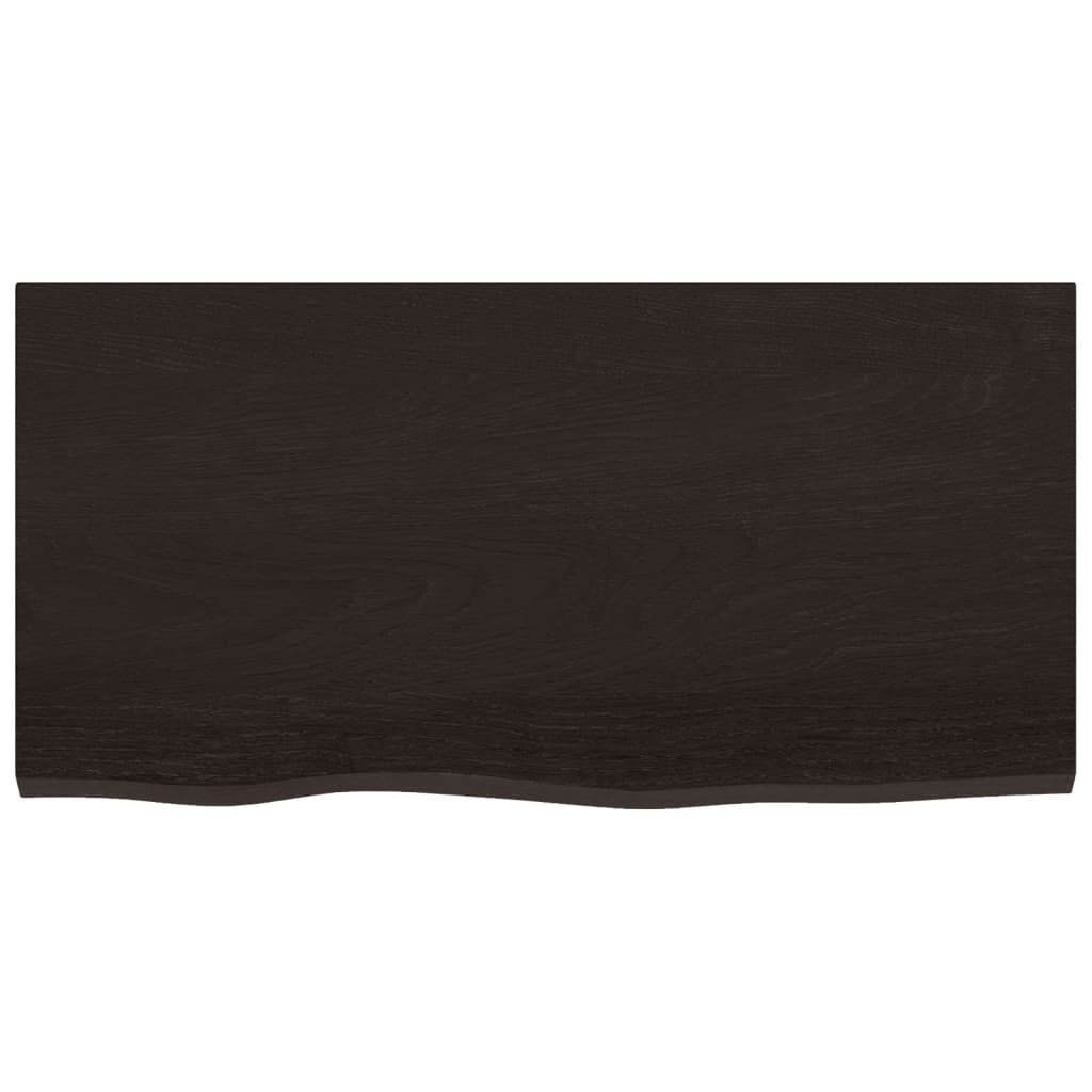 vidaXL Bathroom Countertop Dark Brown 80x40x2 cm Treated Solid Wood