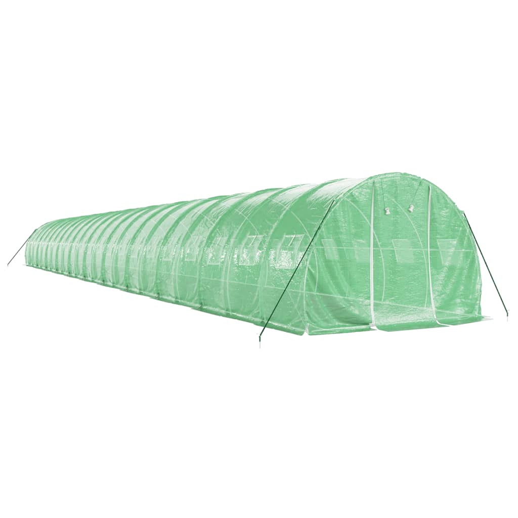 vidaXL Greenhouse with Steel Frame Green 66 m² 22x3x2 m