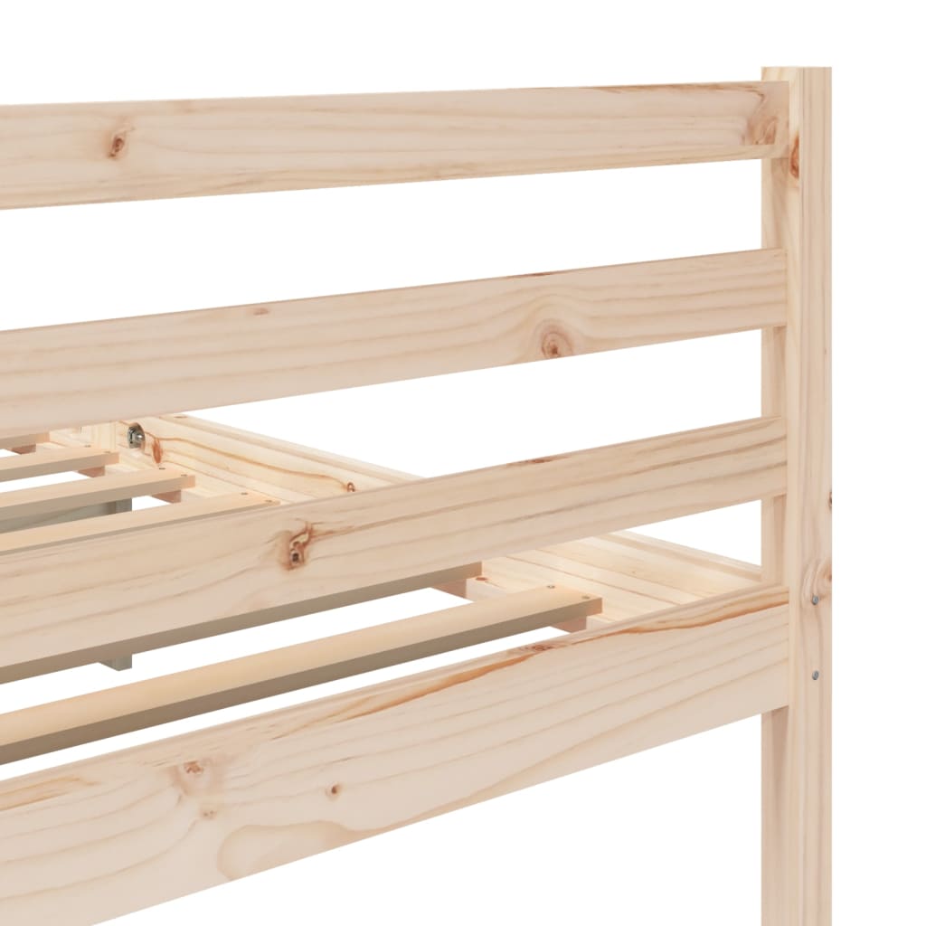 vidaXL Bed Frame without Mattress Solid Wood 140x200 cm (810430+814194)