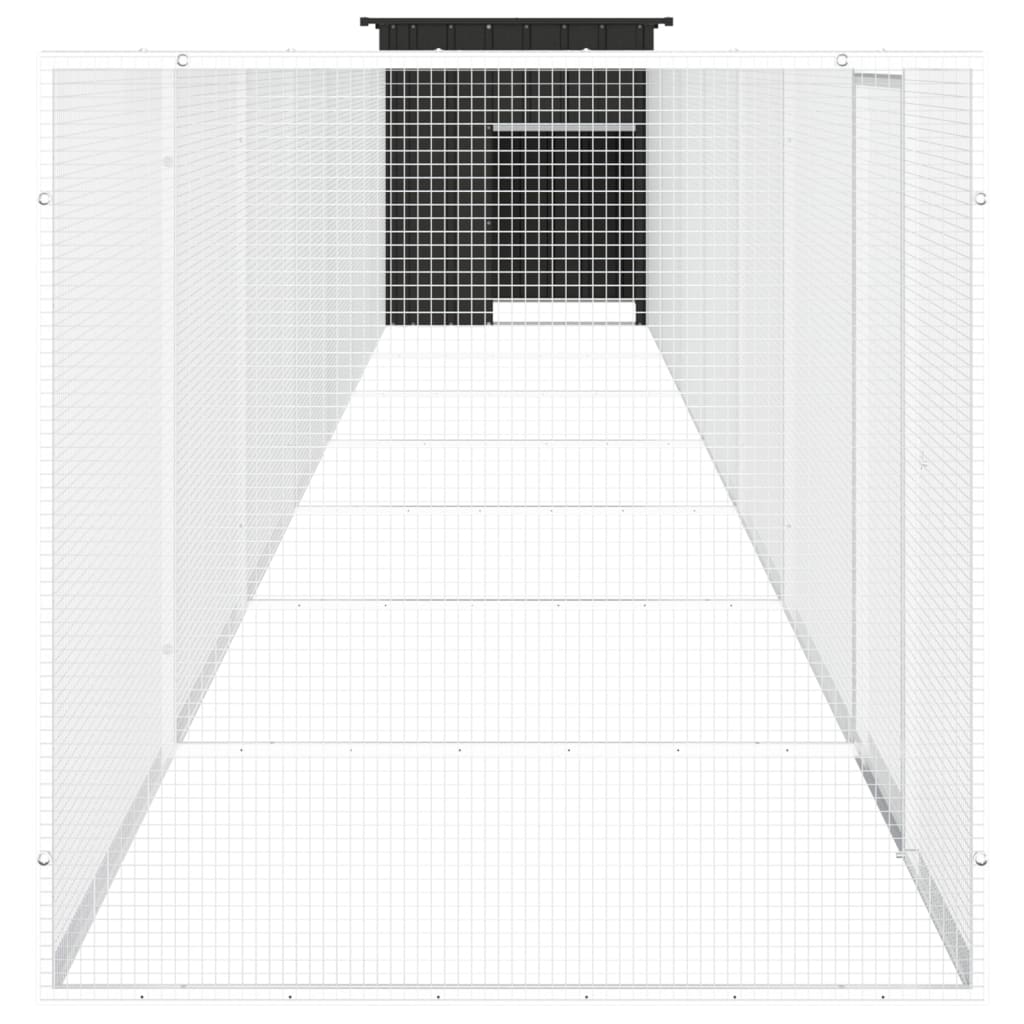 vidaXL Chicken Cage Anthracite 800x91x100 cm Galvanised Steel