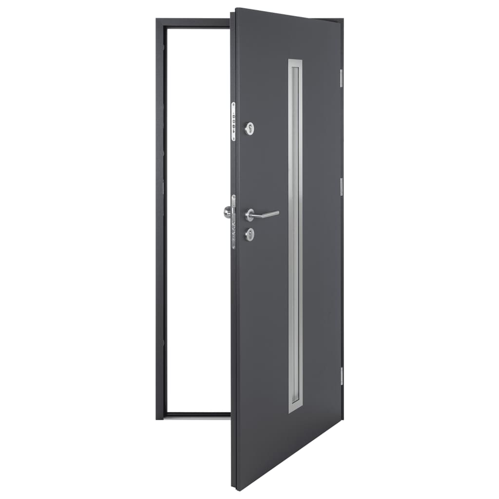 vidaXL Front Door Anthracite 110x207.5 cm Aluminium