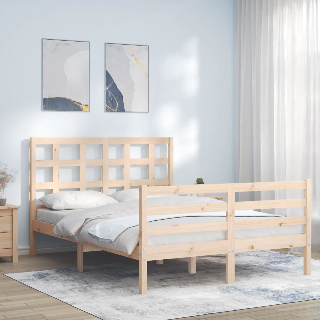 vidaXL Bed Frame without Mattress 120x200 cm Solid Wood