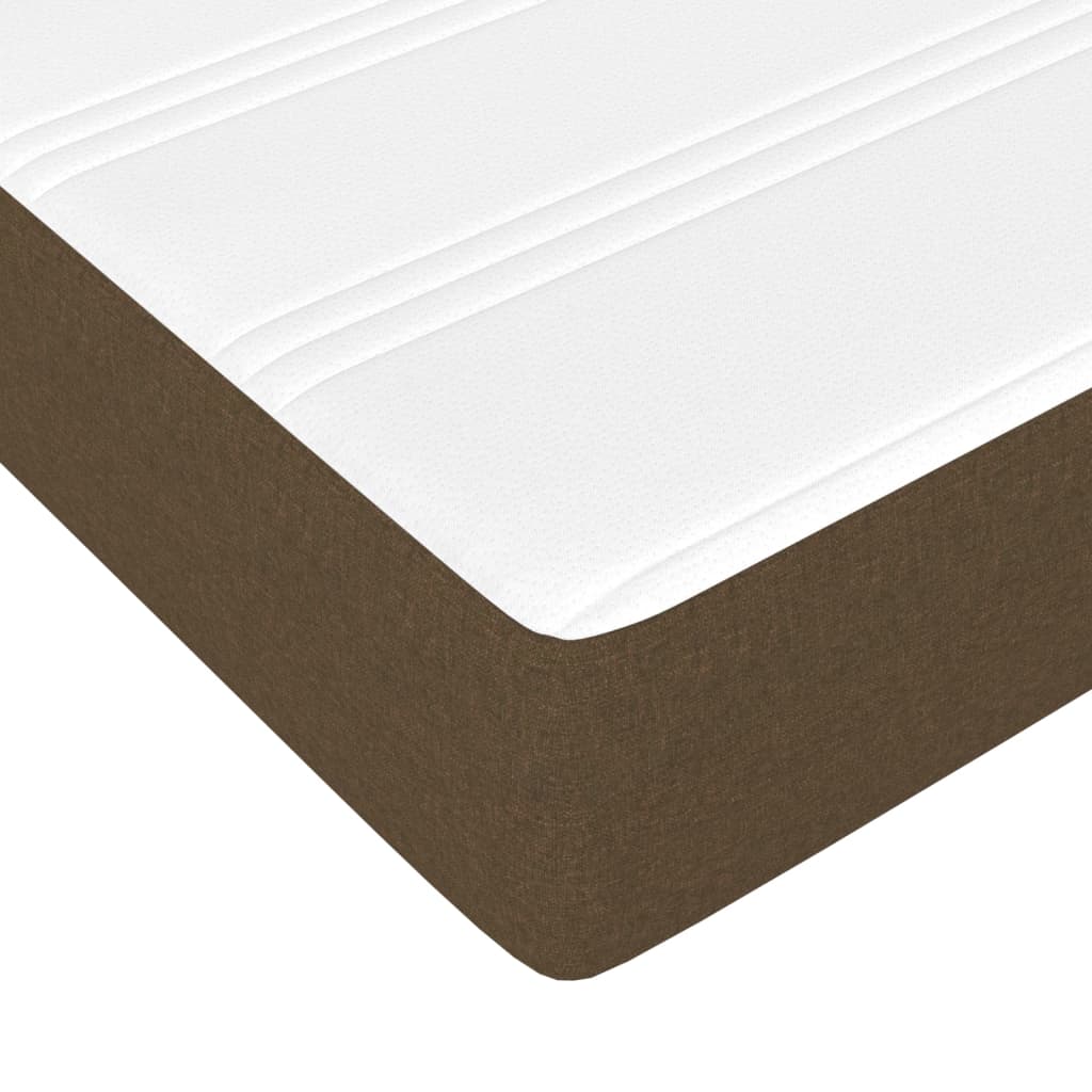 vidaXL Pocket Spring Bed Mattress Dark Brown 140x190x20 cm Fabric