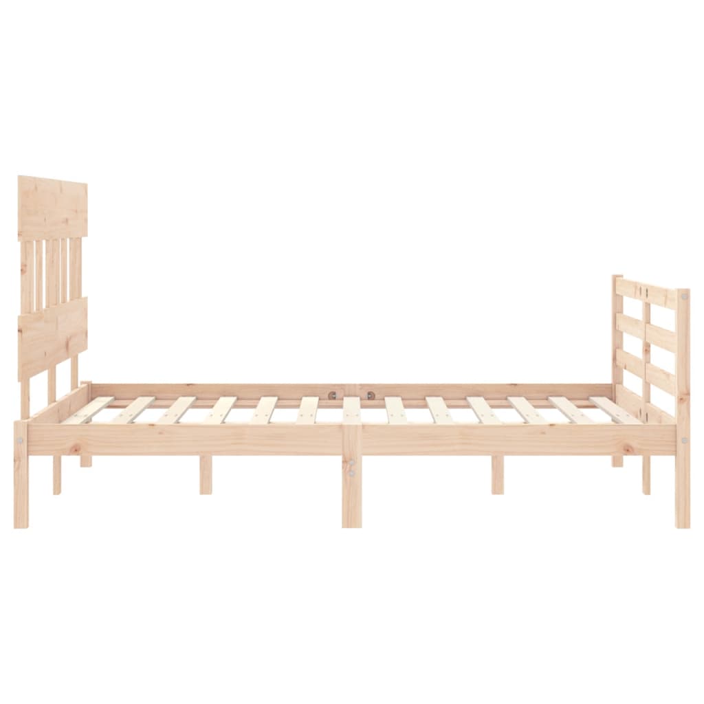 vidaXL Bed Frame without Mattress Double Solid Wood