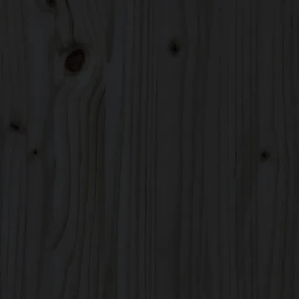 vidaXL Bed Headboard Black 104x3x80.5 cm Solid Wood Pine