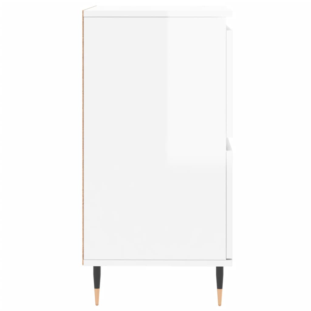 vidaXL Sideboards 3 pcs High Gloss White Engineered Wood