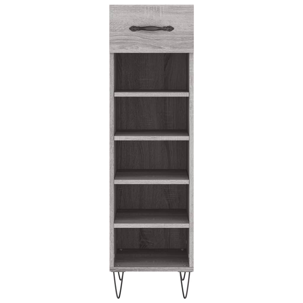 vidaXL Shoe Cabinet Grey Sonoma 30x35x105 cm Engineered Wood