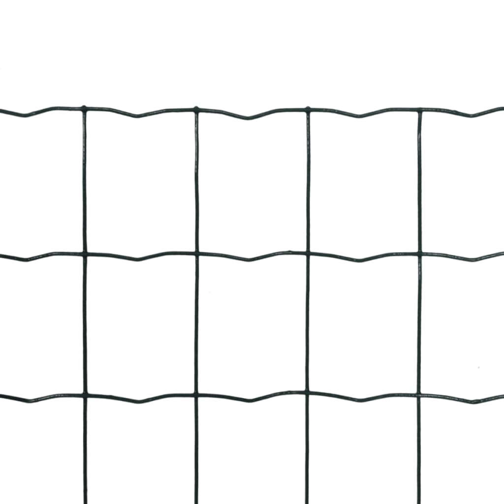 vidaXL Euro Fence Steel 10x1.7 m Green