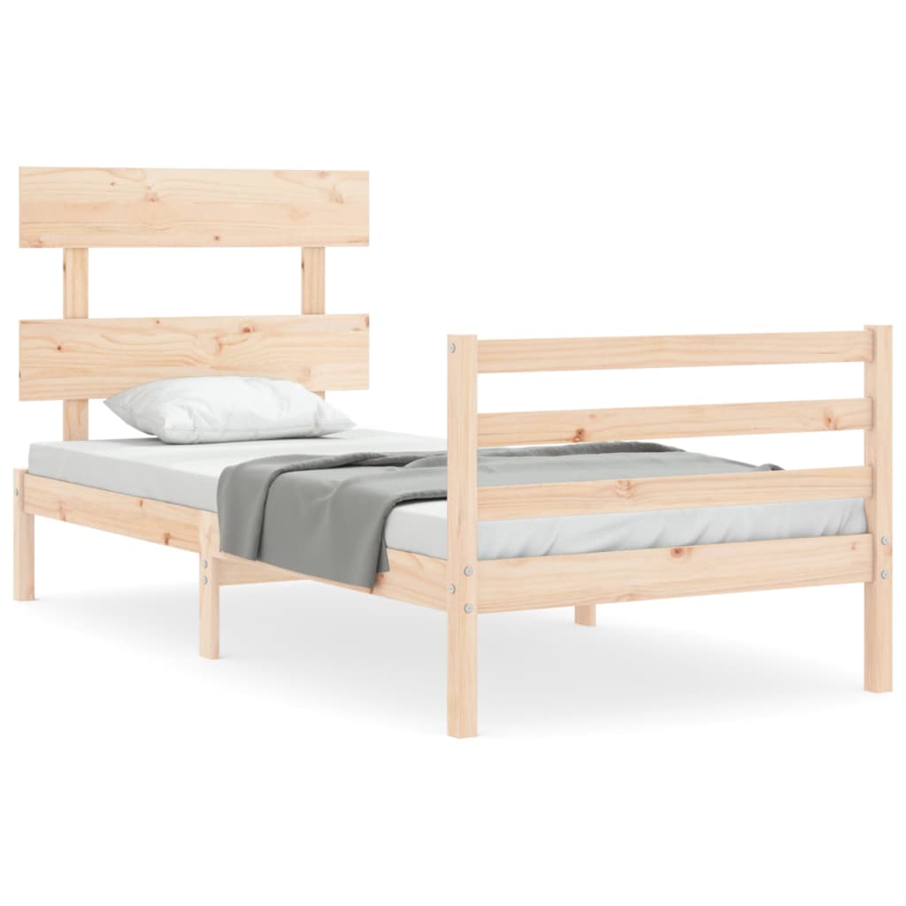 vidaXL Bed Frame without Mattress 90x200 cm Solid Wood