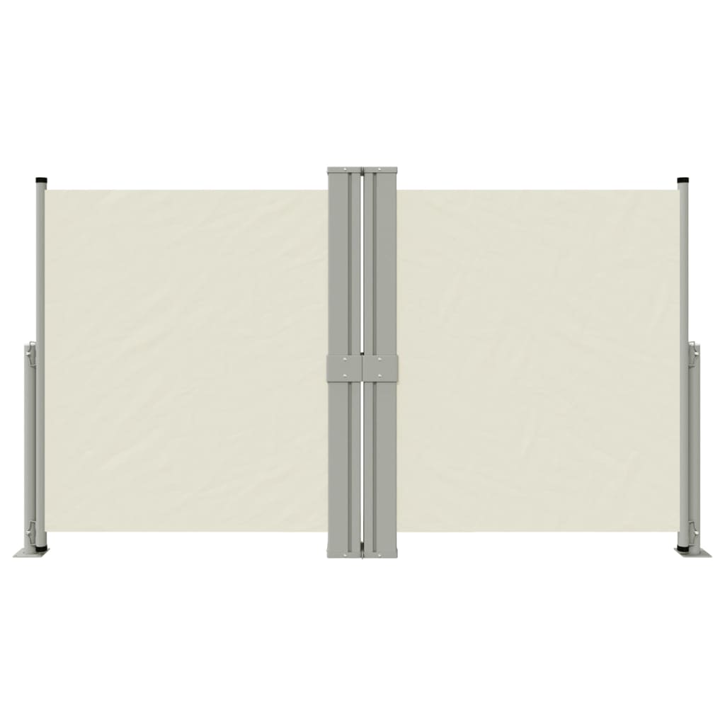 vidaXL Retractable Side Awning Cream 140x1200 cm