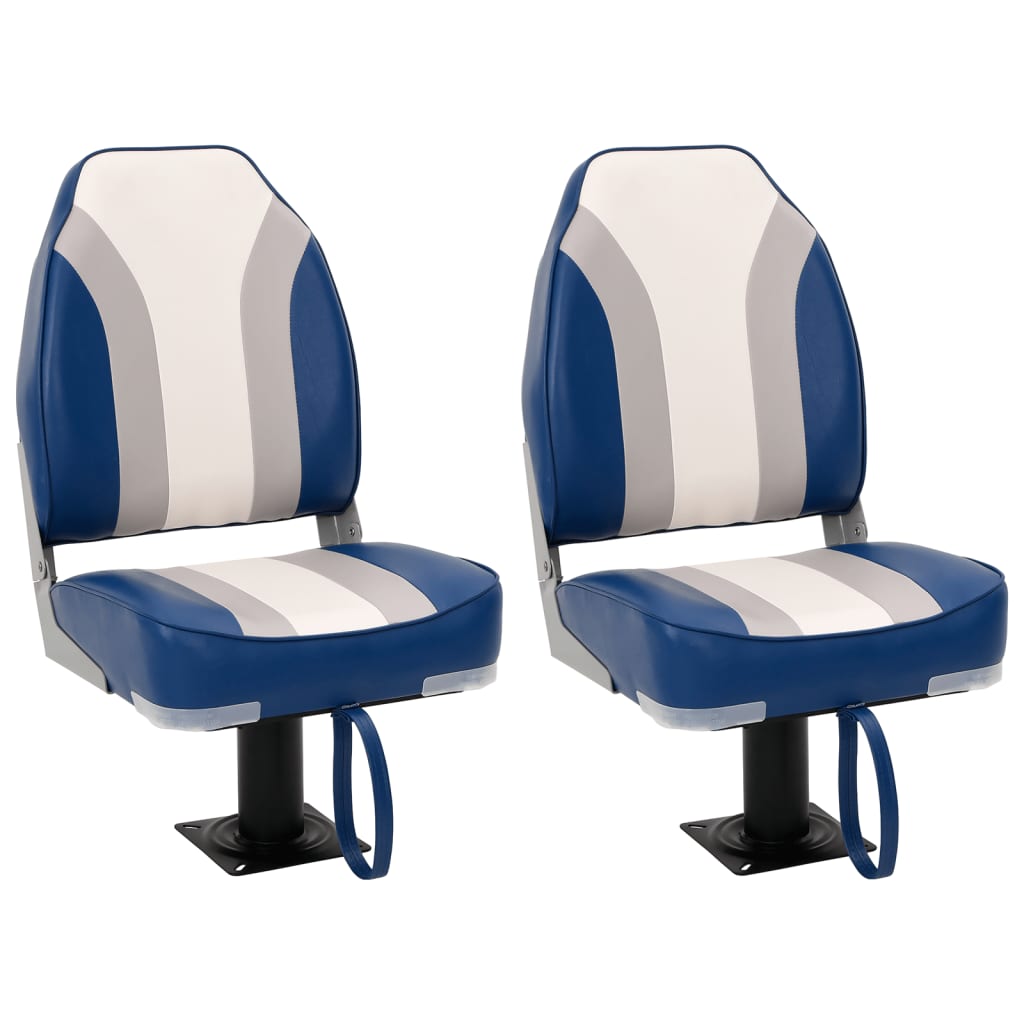 vidaXL 4 Piece Foldable Boat Seat Set High Backrest