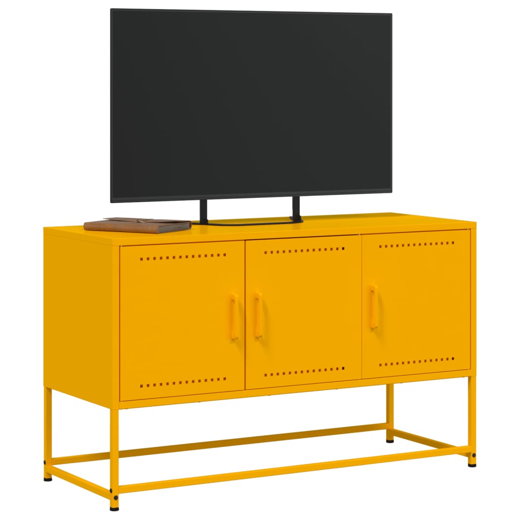 vidaXL TV Cabinet Mustard Yellow 100.5x39x60.5 cm Steel