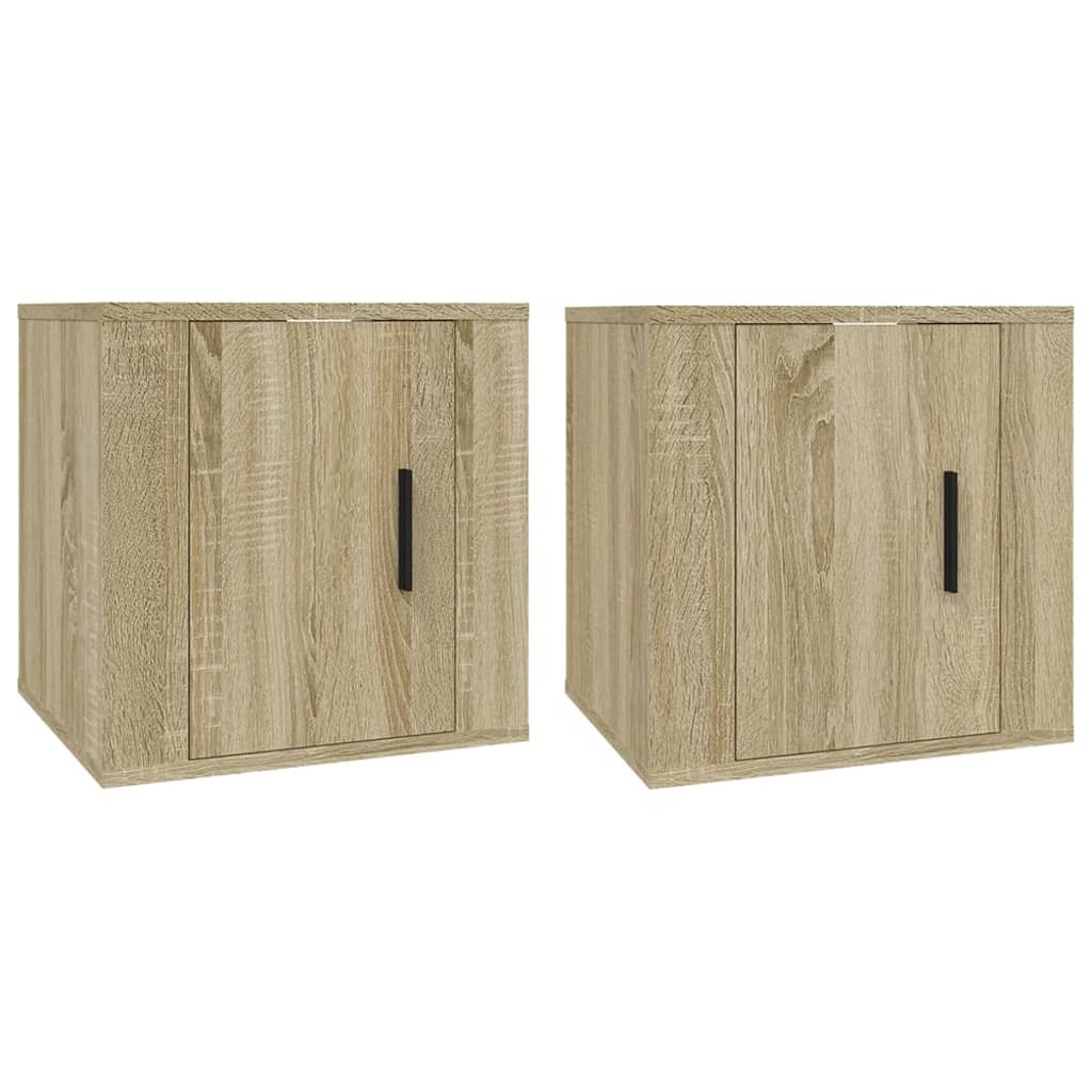 vidaXL Wall Mounted TV Cabinets 2 pcs Sonoma Oak 40x34.5x40 cm