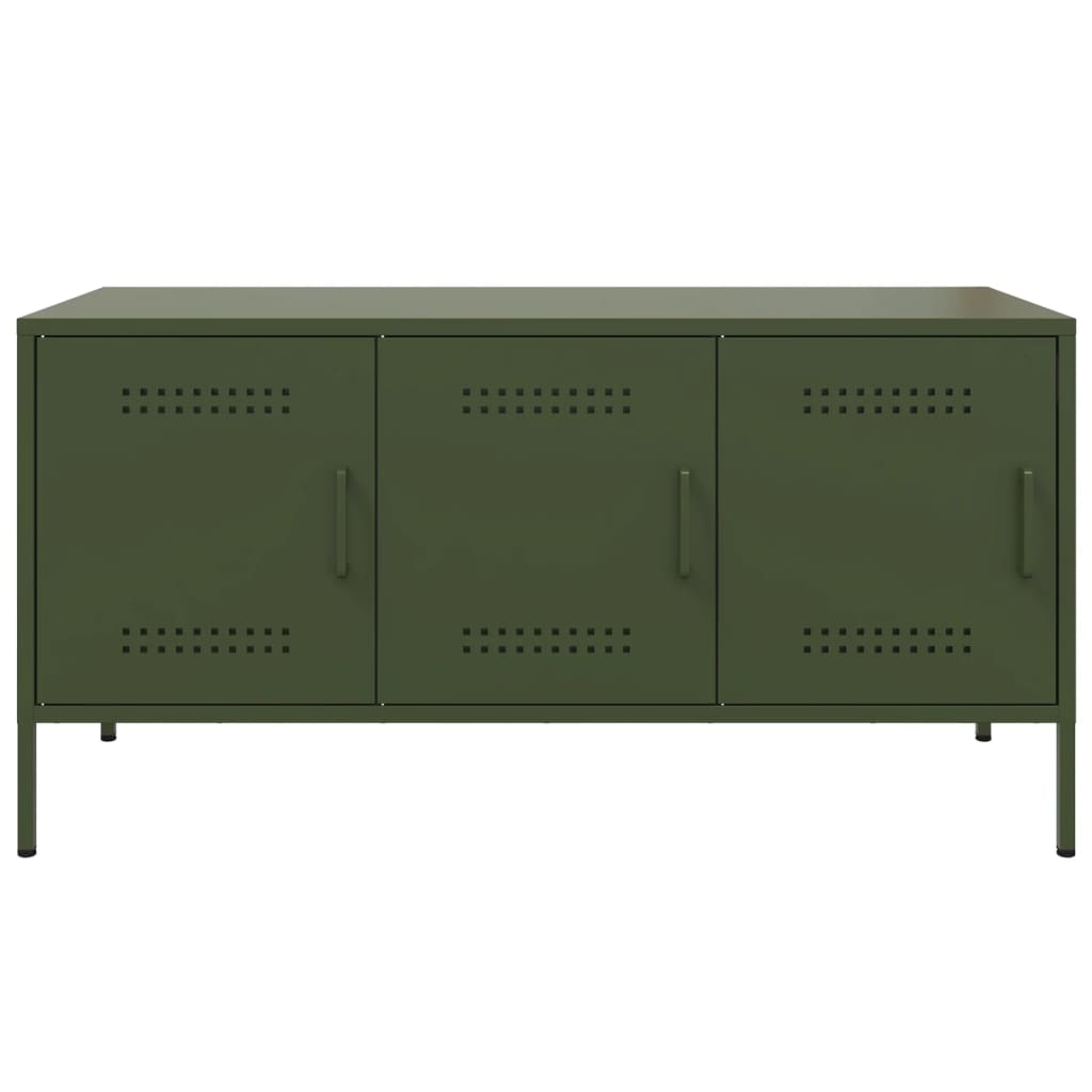 vidaXL TV Cabinet Olive Green 100.5x39x50.5 cm Steel