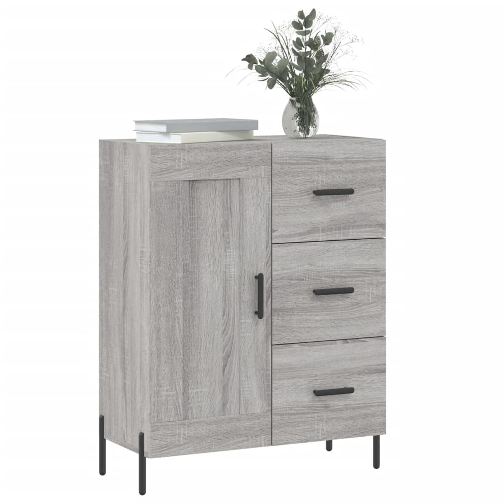 vidaXL Sideboard Grey Sonoma 69.5x34x90 cm Engineered Wood