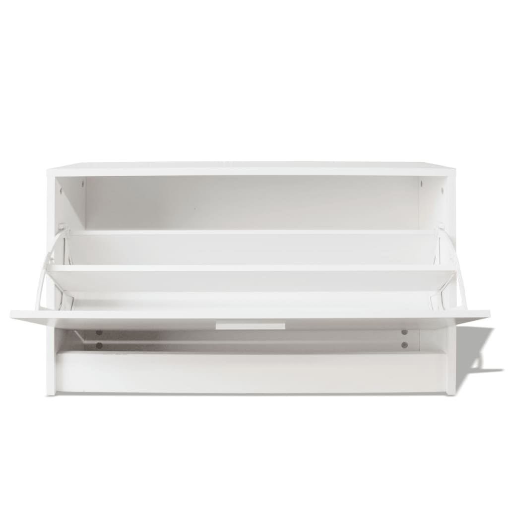 vidaXL Shoe Storage Bench White 80x24x45 cm