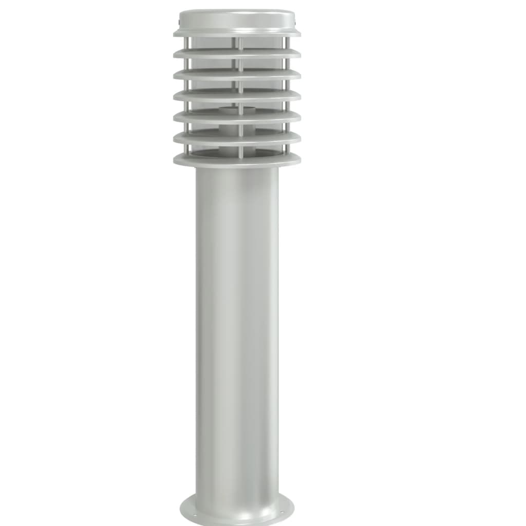 vidaXL Outdoor Floor Lamp with Outlet Silver 60 cm Stainless Steel