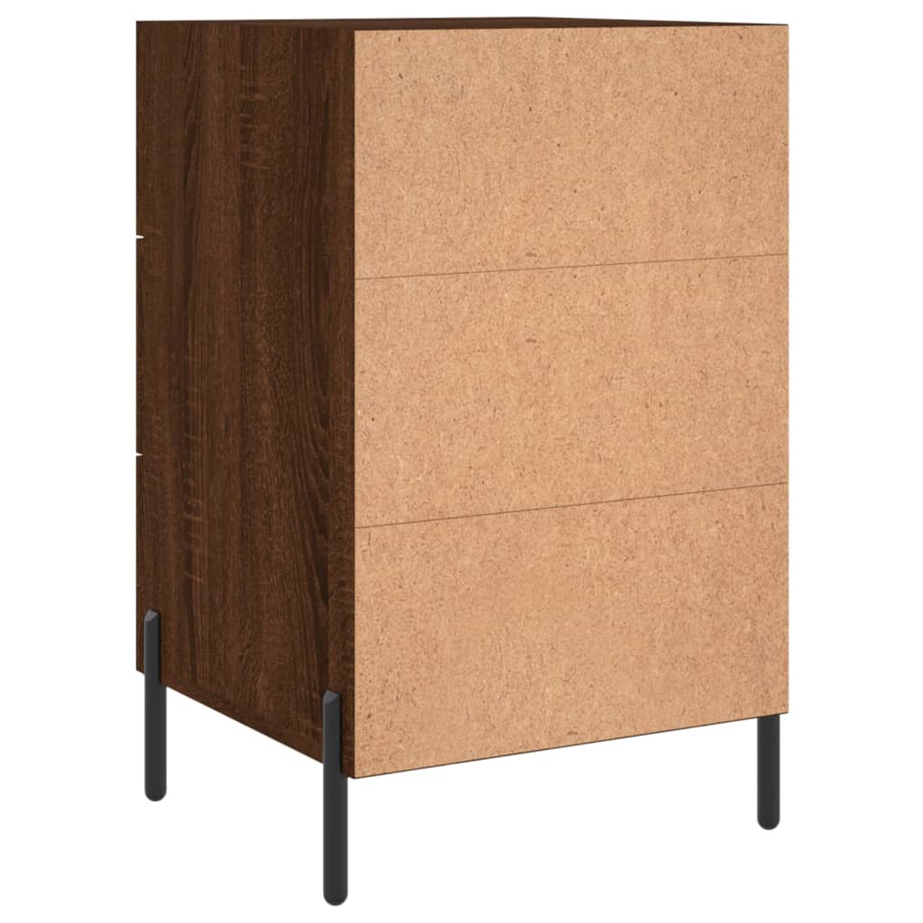 vidaXL Bedside Cabinet Brown Oak 40x40x66 cm Engineered Wood