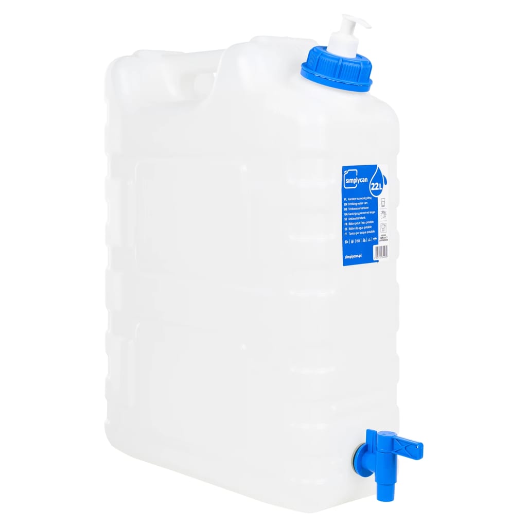 vidaXL Water Container with Tap and Soap Dispenser 20 L Plastic