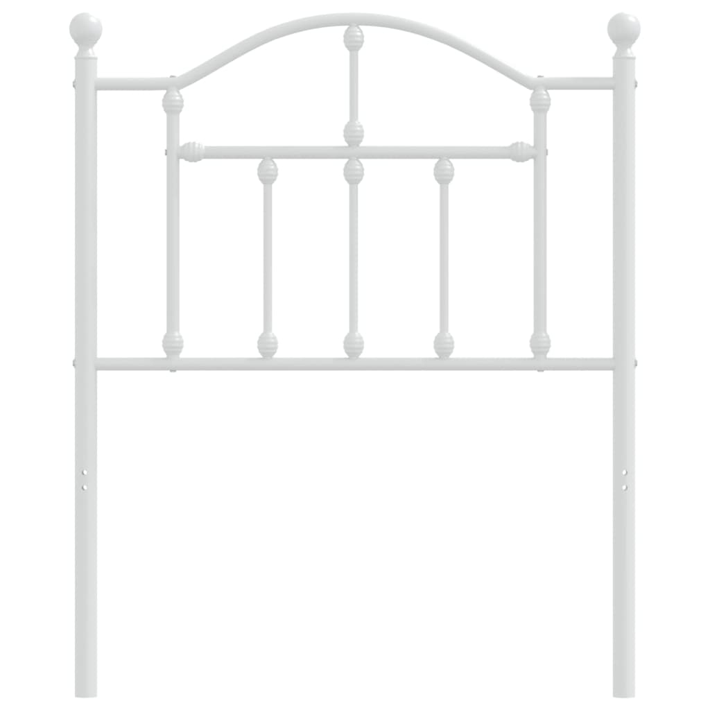 vidaXL Metal Headboard White 75 cm