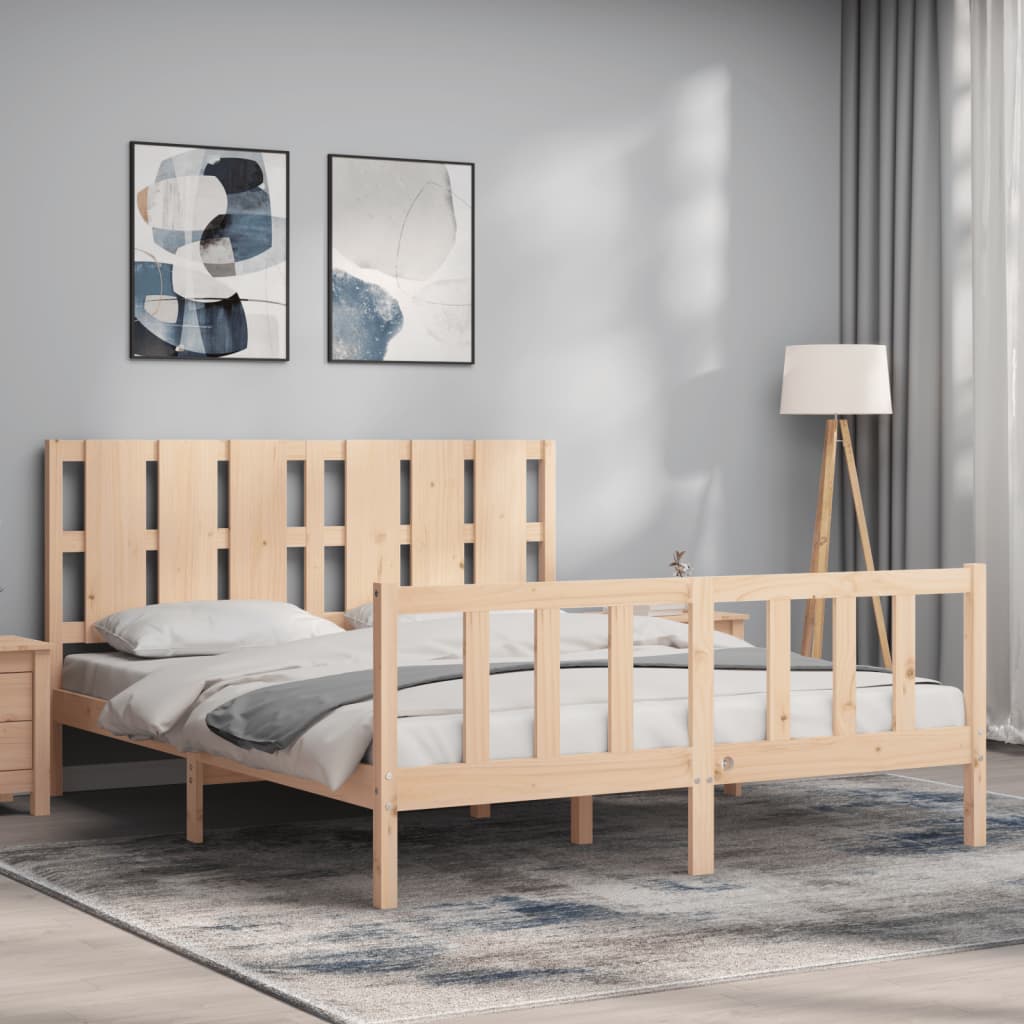 vidaXL Bed Frame without Mattress 160x200 cm Solid Wood Pine