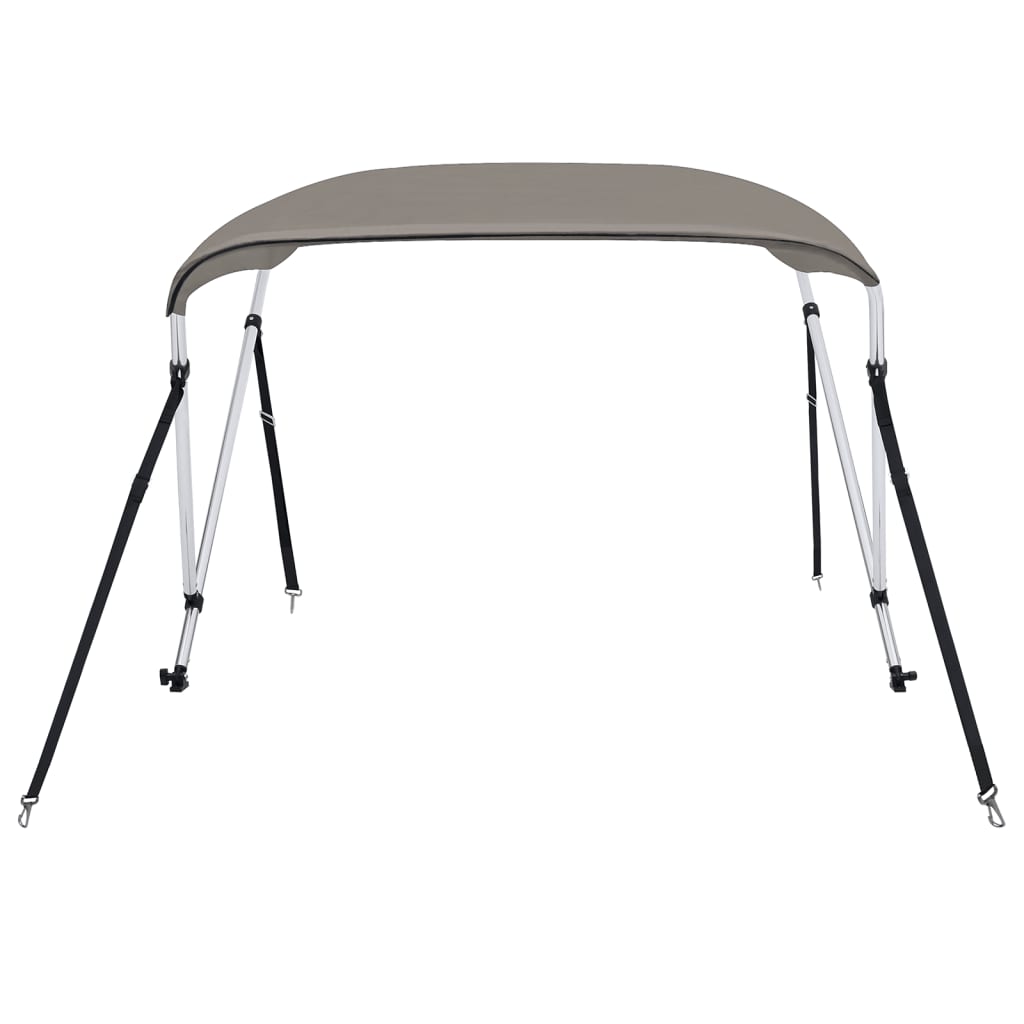 vidaXL 2-bow Bimini Top Grey 180x150x110 cm