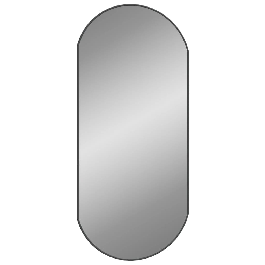 vidaXL Wall Mirror Black 90x40 cm Oval