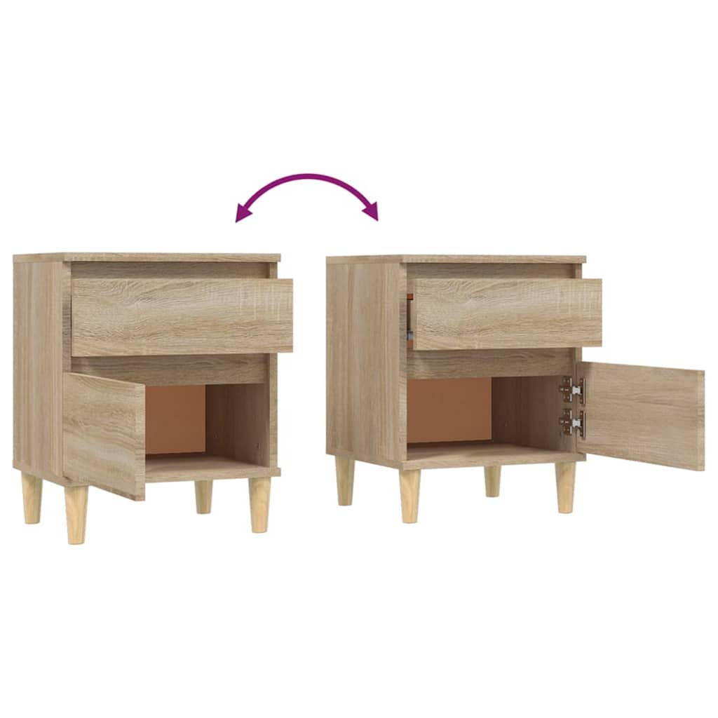 vidaXL Bedside Cabinet Sonoma Oak 40x35x50 cm