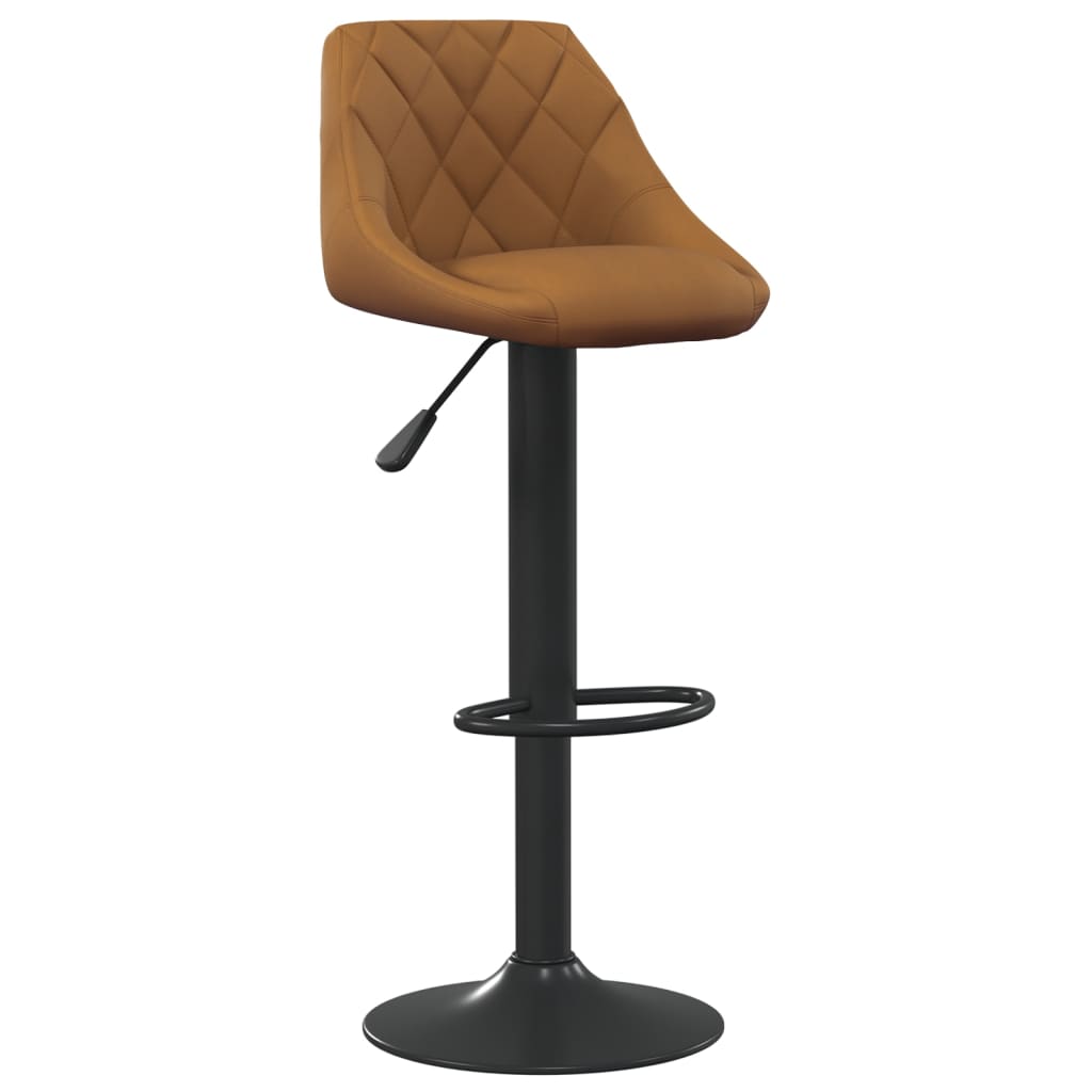 vidaXL Bar Stools 2 pcs Brown Velvet