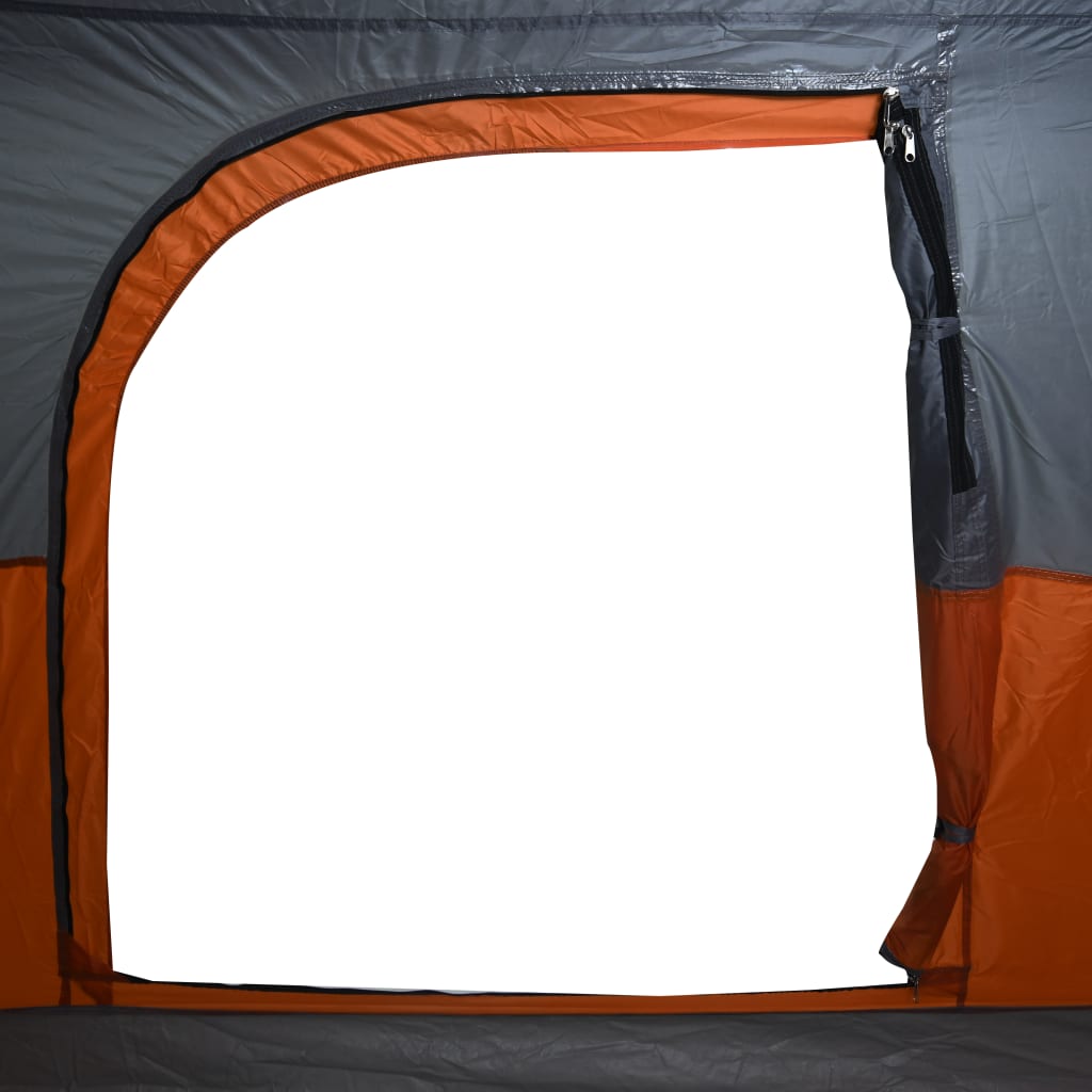 vidaXL Camping Tent Cabin 4-Person Orange Waterproof