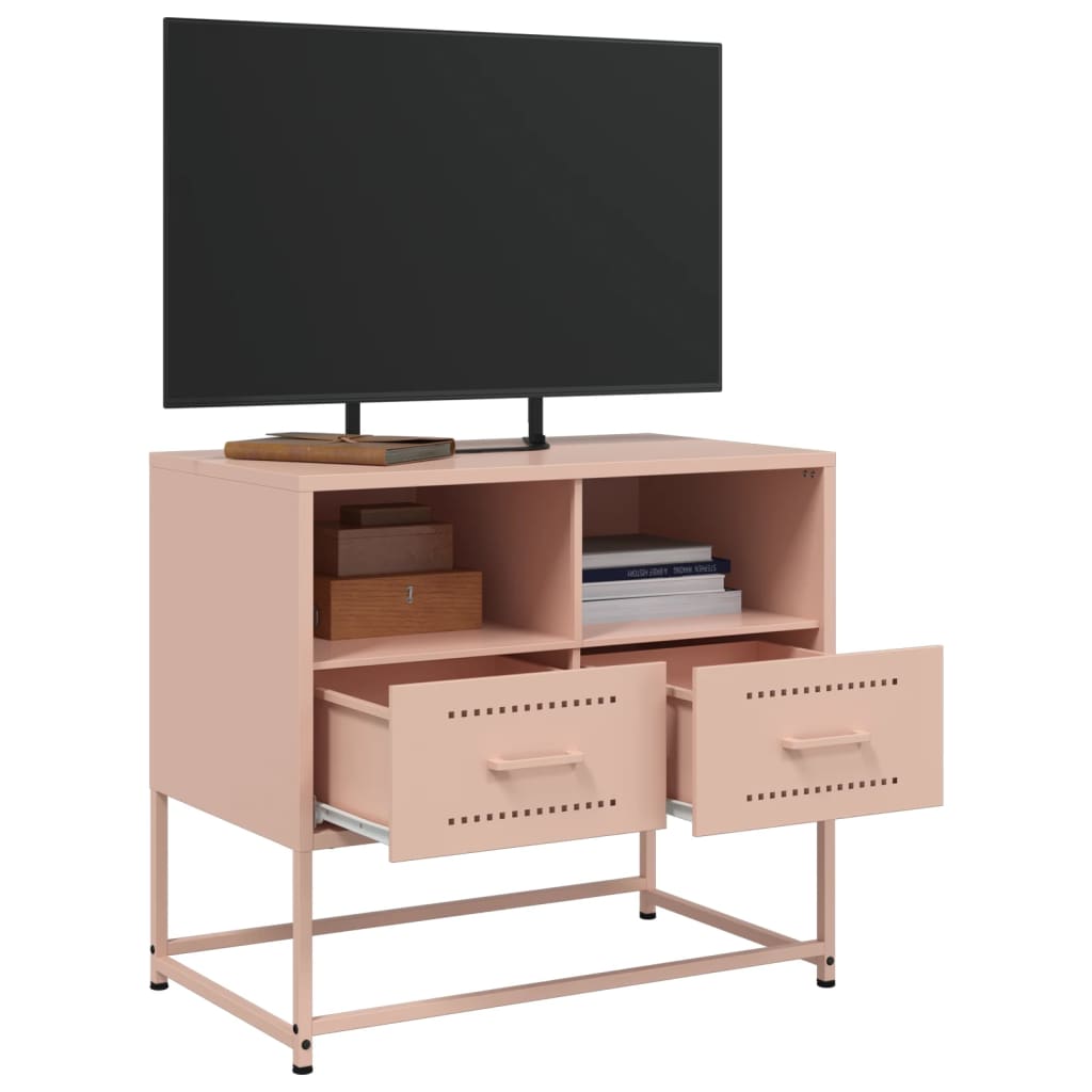 vidaXL TV Cabinet Pink 68x39x60.5 cm Steel