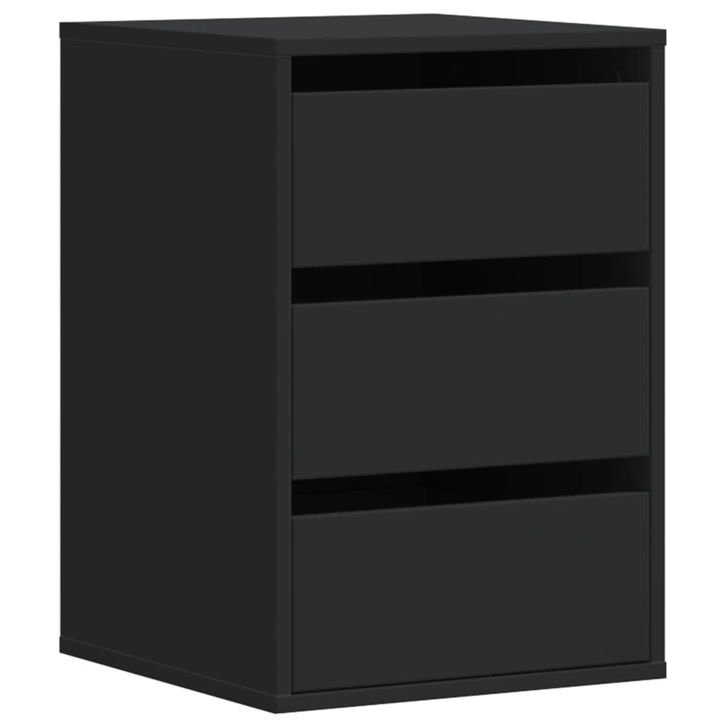 vidaXL Corner Chest of Drawers Black 40x41x58 cm Engineered Wood