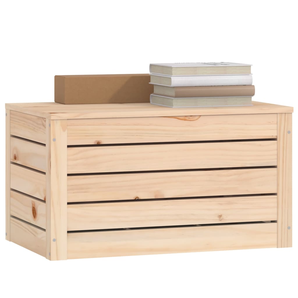 vidaXL Storage Box 89x36.5x33 cm Solid Wood Pine