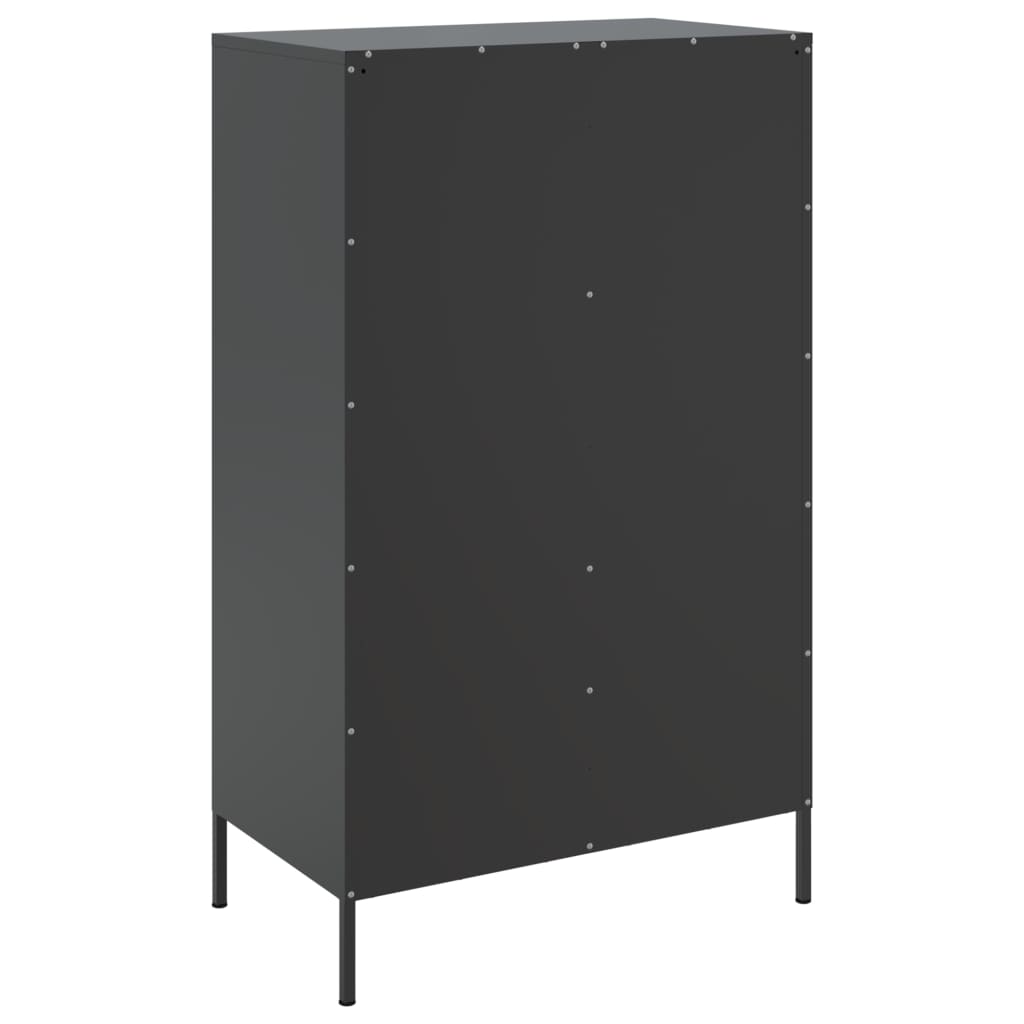 vidaXL Highboard Black 68x39x113 cm Steel