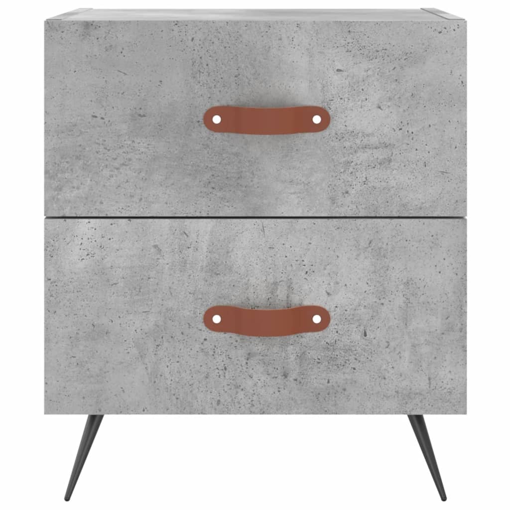 vidaXL Bedside Cabinet Concrete Grey 40x35x47.5 cm Engineered Wood