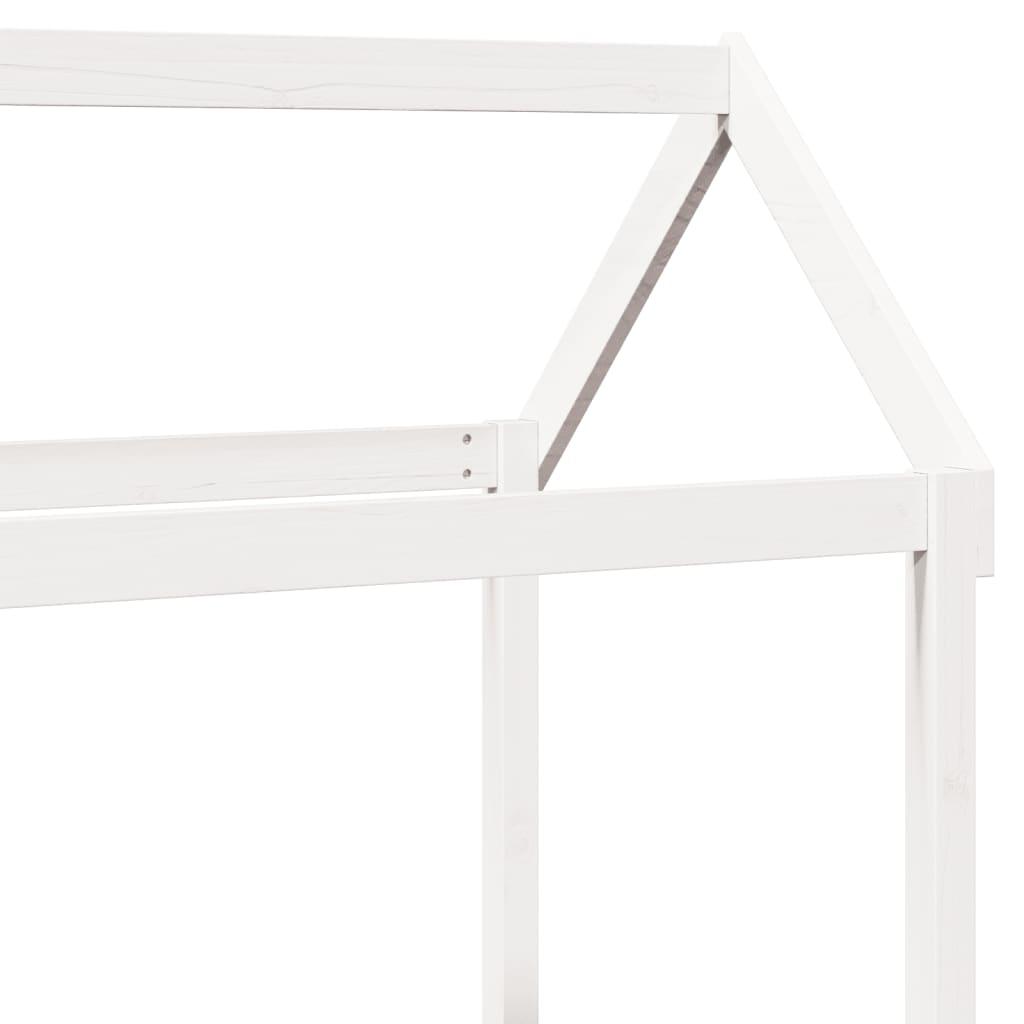 vidaXL Kids' Bed Roof White 98x70x176.5 cm Solid Wood Pine