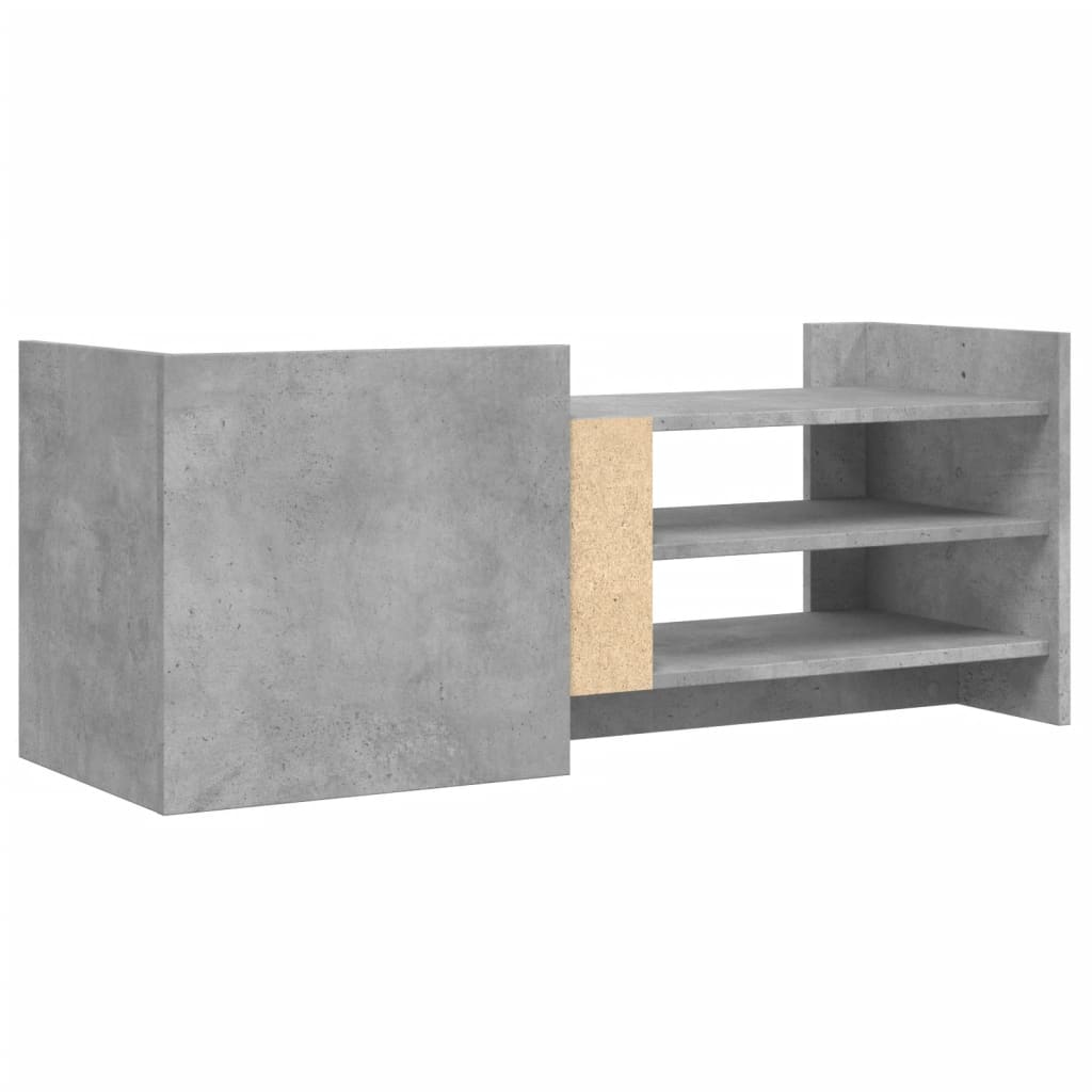 vidaXL TV Cabinet Concrete Grey 100x35x40 cm Engineered Wood