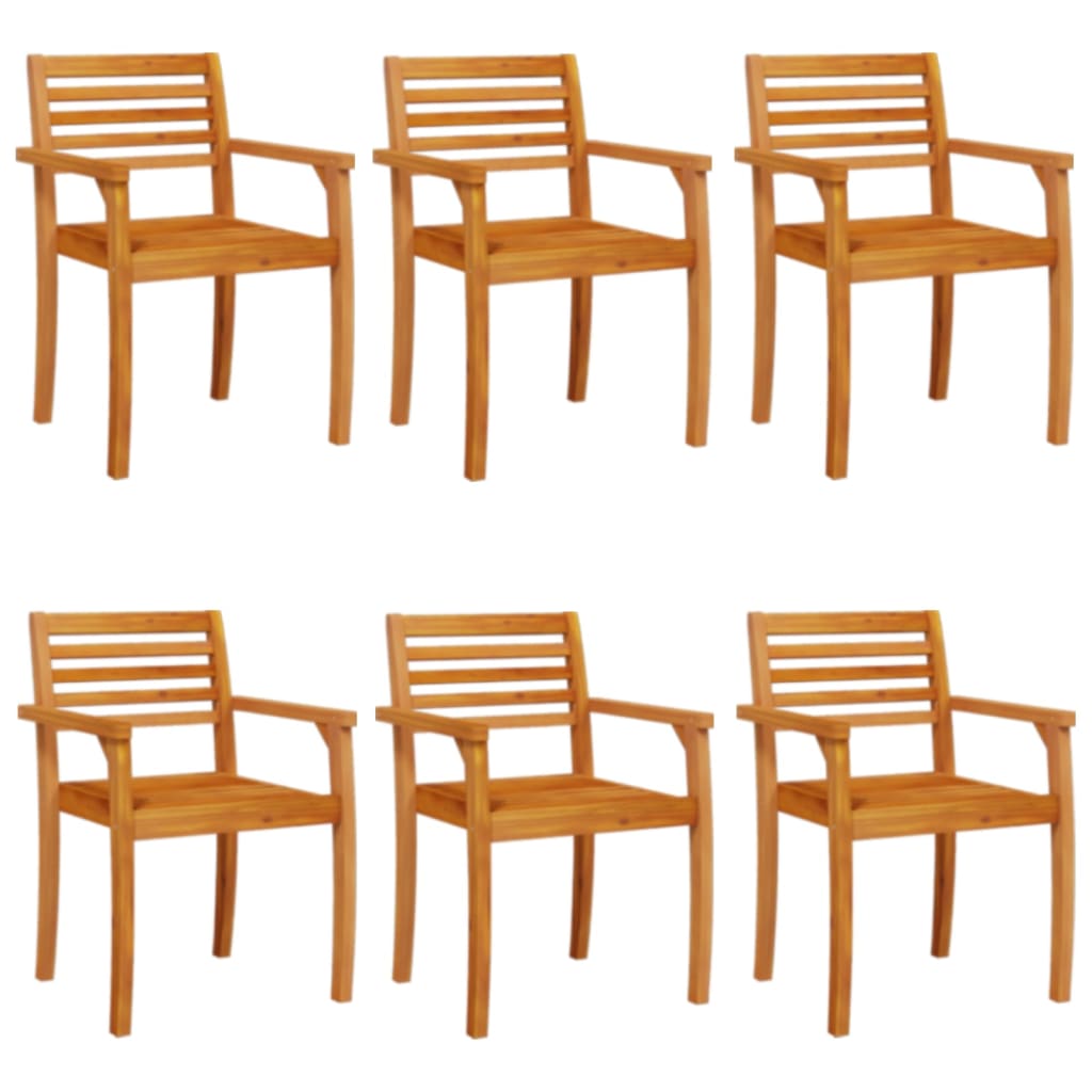 vidaXL Garden Chairs 6 pcs 59x55x85 cm Solid Wood Acacia