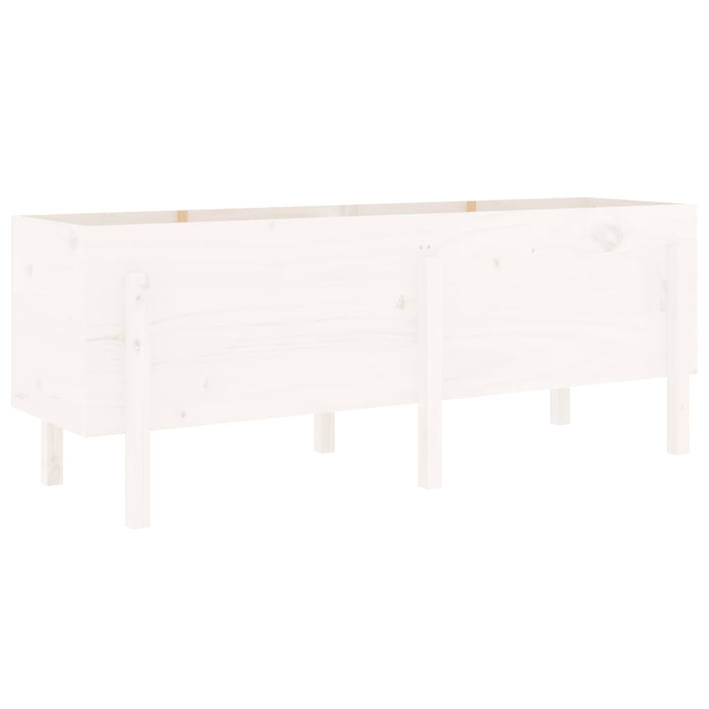 vidaXL Garden Raised Bed White 160x50x57 cm Solid Wood Pine